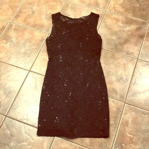Bodycon black dress see through middle